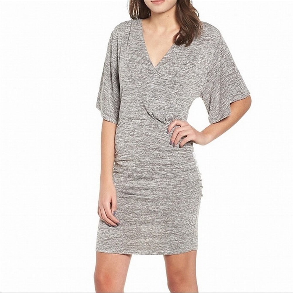 Leith V Neck Flutter Sleeve Bodycon Wrap Dreso